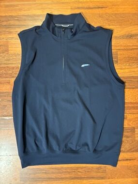 Donald Ross Men’s Navy Sleeveless Quarter-Zip Golf Vest